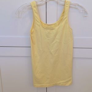 Anthropologie Light yellow stretch tank